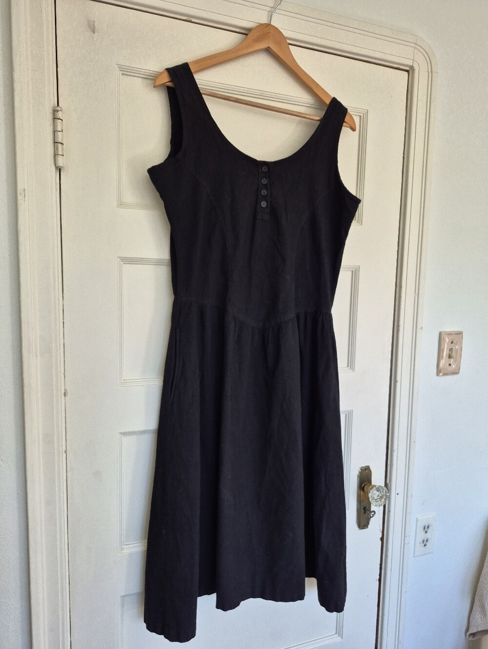 Vintage Drop Waist Dress With Pockets Medium / Large